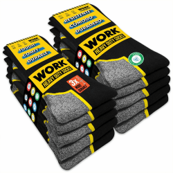 10 Paar Herren Socken Arbeitssocken WORK Socks 43-46 Schwarz Angebot bei HelloDeals