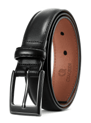 CHAOREN 3cm Ledergürtel Herren, Gürtel Herren Leder für Business und Formelle Anlässe, Anzuggürtel Perfekter zu Männer Businessschuhe Schwarz Hosengröße EU 48 (Gürtelgröße 95cm) Angebot bei HelloDeals