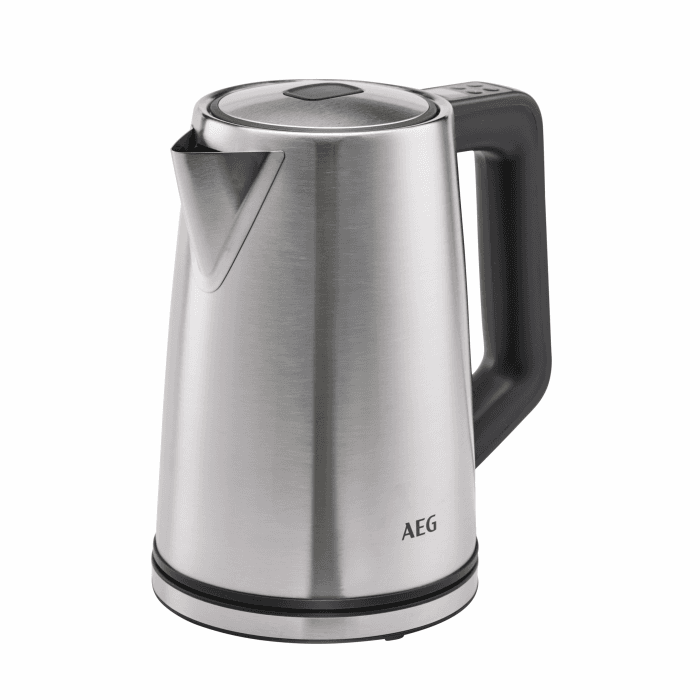 AEG Wasserkocher Deli 5, 2400 Watt, 5 Einstellbare Temperaturstufen, 1,7 l, 3-fache Automatische Sicherheitsabschaltung, Anti-Tropf- und Warmhaltefunktion, Einhand-Deckelöffnung, Edelstahl, K5-1-6ST Edelstahl Wasserkocher Angebot bei HelloDeals