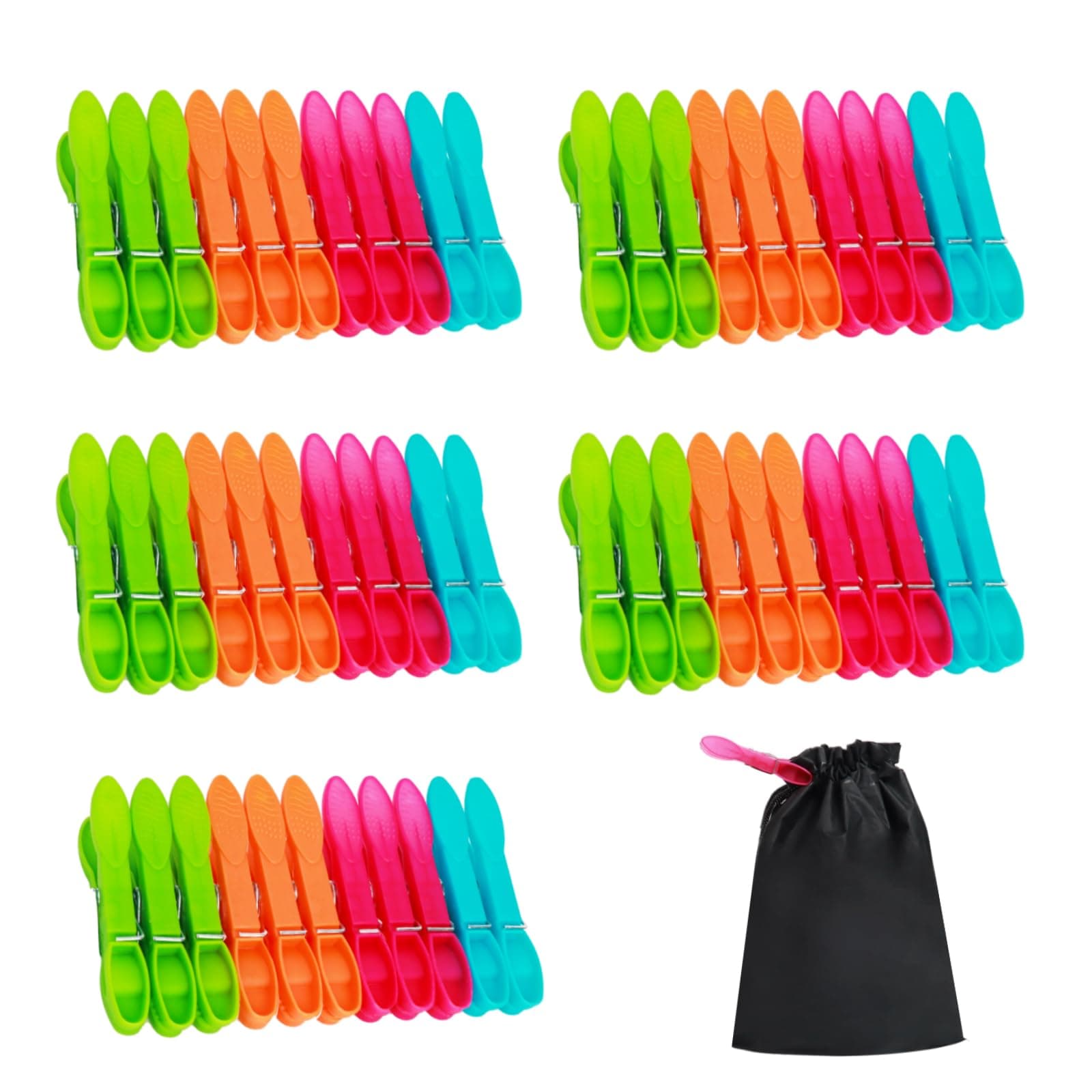Wäscheklammern 60 Stück Wäscheklammern Ohne Abdruck mit Stabiler Aussenringfeder Wäscheklammer n mit Beutel Extra Stark rutschfeste wäscheklammer für Wäscheleine oder Wäscheständer Angebot bei HelloDeals