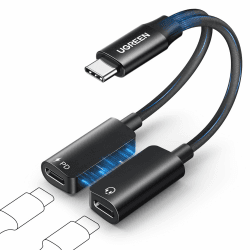 UGREEN USB C Splitter Magnetischer USB C Kopfhörer Adapter und Laden, 2 in 1 Kopfhörer und 60W Schnellladung für iPhone 16 Pro Max iPad Pro/Mini 6 Galaxy S25 S24 Angebot bei HelloDeals