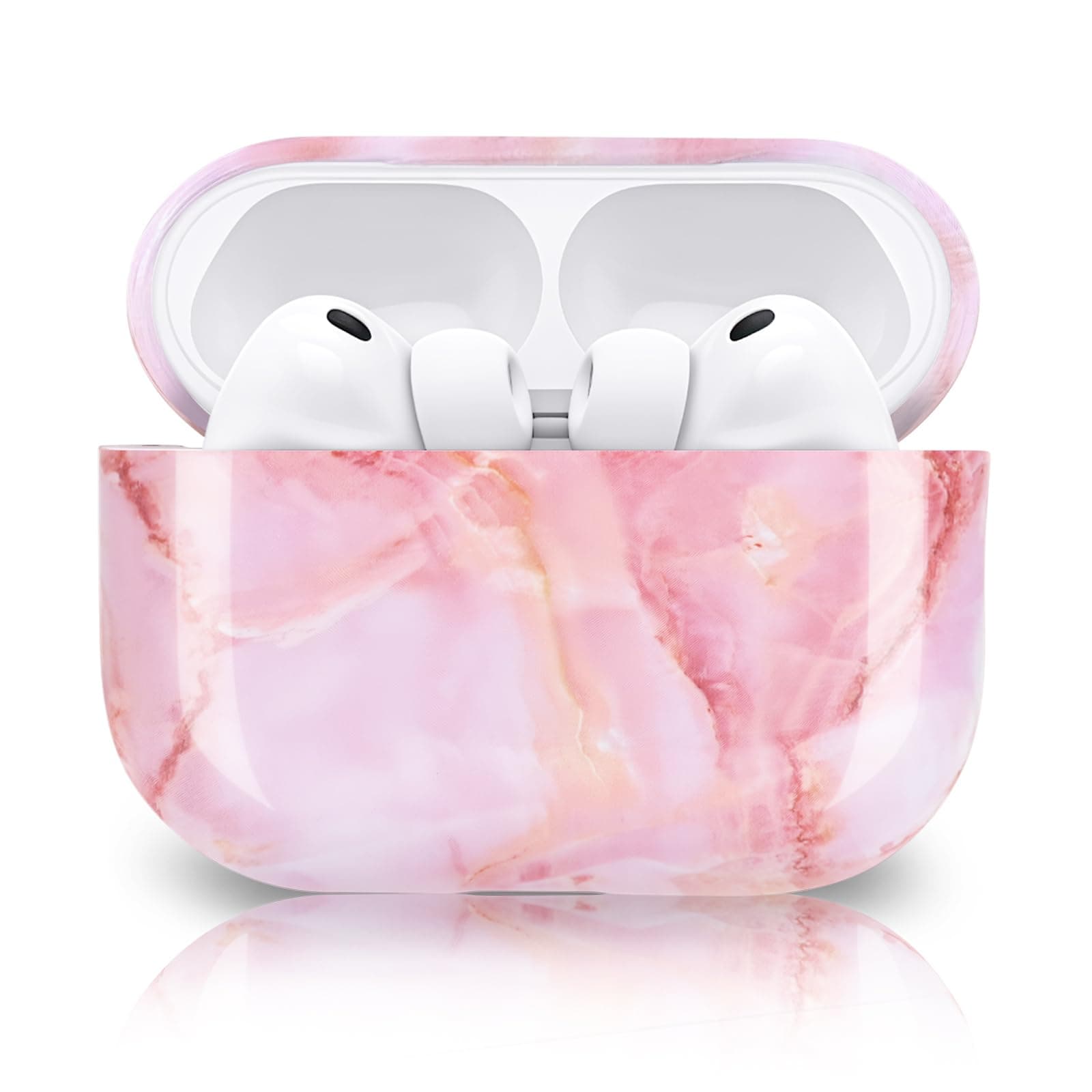 Newseego für Airpods Pro 3 Hülle, Marmor Airpods Pro 3. Generation Case Harte PC Schutzhülle mit Marmormuster Ultradünn Vollschutz Stoßfest für AirPods Pro 3 Helles Rosa Angebot bei HelloDeals