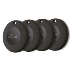 Lifemate Life Tag Android Smart Tag, Schlüsselfinder KeyFinder kompatibel mit Google Mein Gerät Finden APP (Android NUR), Bluetooth Key Finder für Gepäck/Taschen/Koffer/Brieftasche, 4er Pack Schwarz Angebot bei HelloDeals