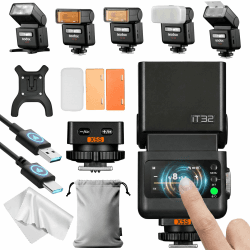 Godox iT32 TTL Mini Kamera Blitz mit X5-S Auslöser für Sony, 2.4G HSS 1/8000s Blitzgerät, Kompatibel mit Sony ZV-E10 a7IV a9III a6400 a6700 a7III a7CII a6000 a7C a6100 a7SIII ZV-E10 II a6500 RX10 Angebot bei HelloDeals