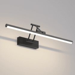 Klighten LED Spiegellampe Bad 50cm,Drehung Spiegellampen Spiegel für bad IP44, Spiegelleuchte Badezimmer 16W 1200LM,LED Badspiegelleuchten Badezimmerspiegel,Naturweiß 4000K,Schwarz Schwarz 50cm Angebot bei HelloDeals