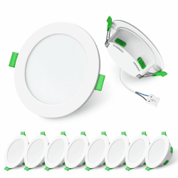 ALUSSO LIGHTING LED Einbaustrahler 230V Dimmbar, 4W/6W/8W Verstellbar LED Spots, 3CCT Warmweiß/Neutralweiß/Kaltweiß Deckenspots, Ultra Flach 68mm Deckenleuchte, IP44 für Badezimmer Küche, 10er Set Weiß 10er Set Angebot bei HelloDeals