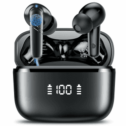AI Kopfhörer Übersetzer, 200+ AI Bewerbungen 3-in-1 Sprachübersetzer Kopfhörer mit 144 Sprachen, 48H Bluetooth 5.4 Übersetzer Kopfhörer, 4 Übersetzungsmodi Echtzeit Übersetzer Ohrhörer für Lernen Tiefschwarz Angebot bei HelloDeals