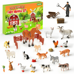 Adventskalender 2025 Kinder, Bauernhof-Adventskalender, Ein Geschenk vor Weihnachten, mit 18 Bauernhoftieren, Unterstützt die Frühkindliche Bildung, Geeignet für Kinder ab 3 Jahren Angebot bei HelloDeals