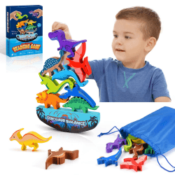 Dinosaurier-Stapelspielzeug aus Holz, Montessori Spielzeug & Weihnachts-Geschenke für Kinder 1pc(mehrfarbig) Angebot bei HelloDeals