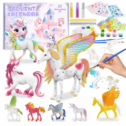 Adventskalender 2025 Kinder, Einhorn Adventskalender Mädchen, Malset für Kinder Einhorn, Kreativ Advents-kalender Set für Kind-er, Weihnachtsgeschenke für Mädchen Advents-kalender 4 5 6 7 8 9 10 jahre Angebot bei HelloDeals