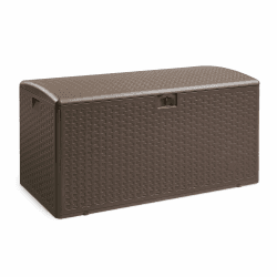 Amazon Basics Box zur Aufbewahrung und Organisation für den Außenbereich, Terrasse, 375 l, braun Angebot bei HelloDeals