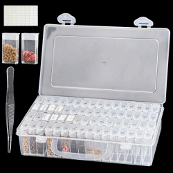 GAESHOW 64 Slots Samen Organizer, Kunststoff Saatgut Aufbewahrungsbox, Saatgut Box mit Pinzette und Label Aufkleber, Saatgut Container Lagerung für Blumensamen, Gemüsesamen, Obst Samen, Chili Samen Angebot bei HelloDeals
