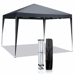 Pavillon 3x3m,Faltpavillon,Wasserdicht Stabil Winterfest UV Schutz 50+,420D Oxford,Faltbar Höhenverstellbar,Partyzelt,Gartenzelt,Für Garten Camping,Outdoor,Grau Grau 3x3 m-ohne Seitenteilen Angebot bei HelloDeals