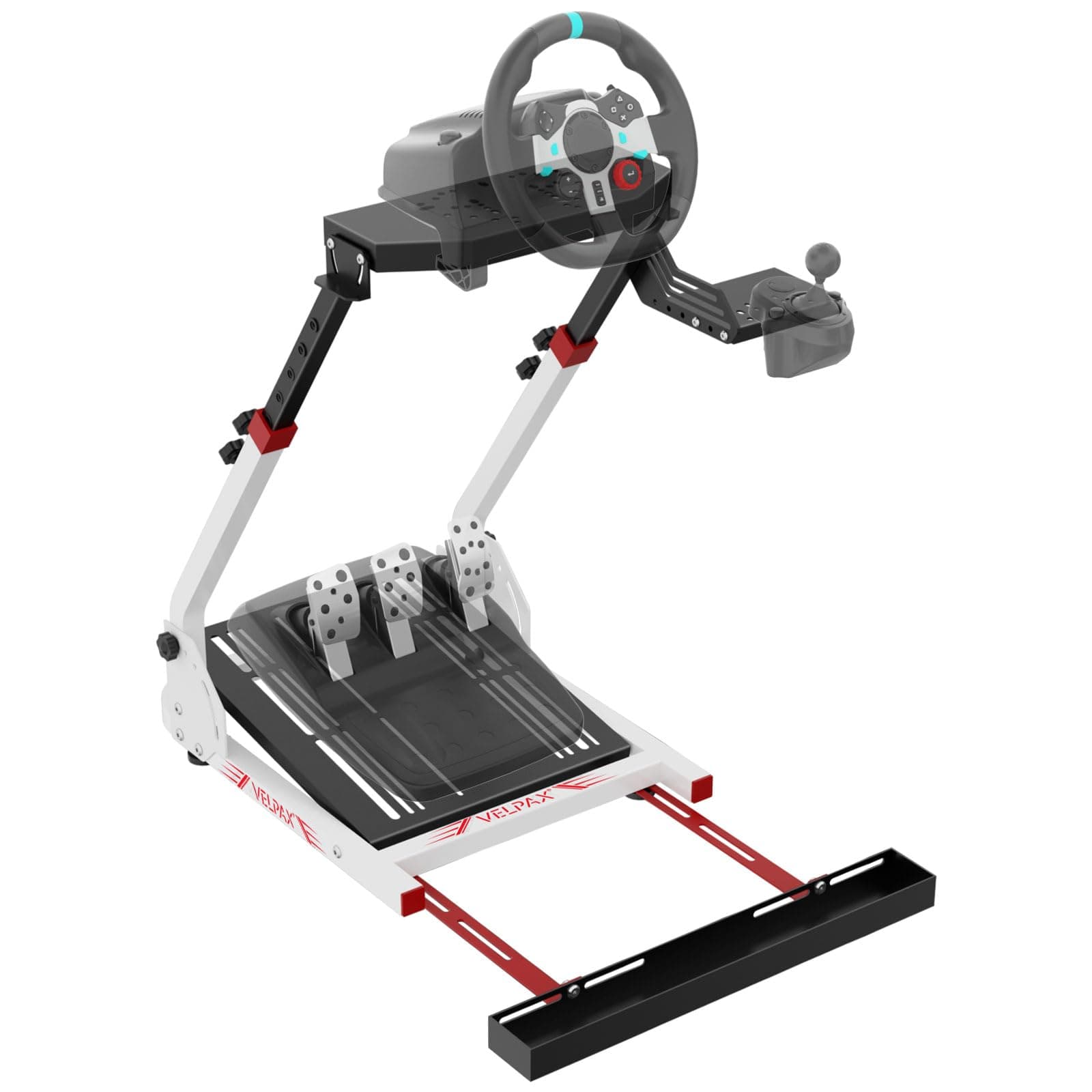 VELPAX Lenkradständer, verstellbarer & faltbarer Simulatorständer,Pedalsimulator nicht enthalten-für Logitech G29 G27 G920 G923, Thrustmaster T300RS T300GT T248 TS-PC TSXW Gaming Cockpit Angebot bei HelloDeals
