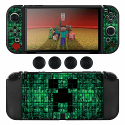 DLseego Schutzhülle Kompatibel mit Switch OLED 2021 Edition,Weiche Dockable Switch OLED Hülle mit 4 Switch Joystick Kappen,Kratzfeste Stoßdämpfung,Grüne OLED Angebot bei HelloDeals