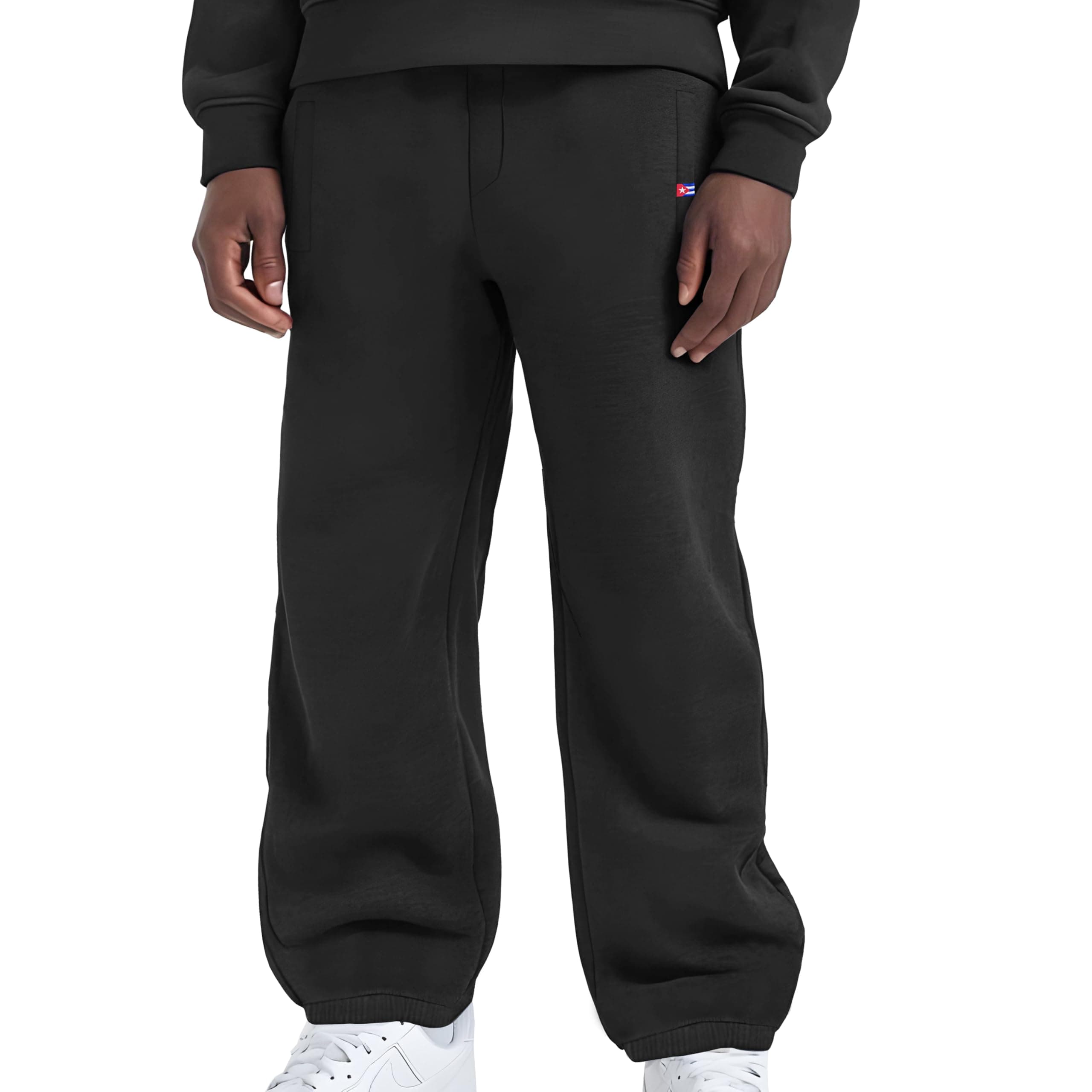 Caonao Herren Jogginghose Baggysweat Pant Hose Freizeit Loose Fit Sweat mit Bündchen M Schwarz Angebot bei HelloDeals