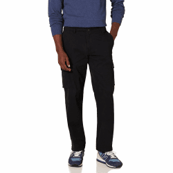 Amazon Essentials Herren Gerade geschnittene Stretch-Cargohose (erhältlich in Big & Tall) 40W / 32L Schwarz Angebot bei HelloDeals