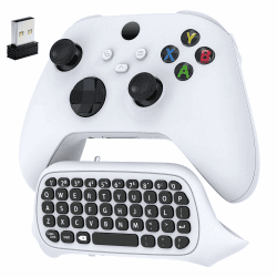 Auarte Tastatur für Xbox Series X/S, One/One X/S, Elite One/2 Controller, kabelloses Bluetooth Game Chatpad Keypad mit USB-Empfänger(Controller nicht inbegriffen),Weiß Angebot bei HelloDeals