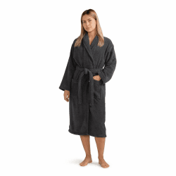 Celodoro Bademantel für Damen und Herren Reine Baumwolle L Anthrazit Angebot bei HelloDeals
