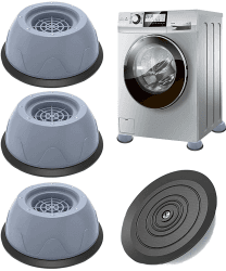 Waschmaschine Füße Pad Fußpolster 4 Stück Universal Anti Vibration Waschmaschine Füße [Vibrationsdämpfer]Anti Rutsch Gummi-Fußpolster Schwingungsdämpfer Antirutschmatte für Waschmaschinen und Trockner Gray-a Angebot bei HelloDeals