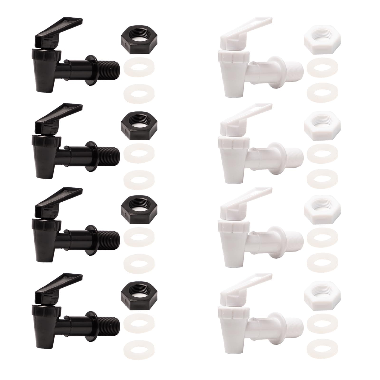 8 Stück Wasserspender Ersatzzapfen Kunststoff Getränkespender Zapfhahn Ersatzzapfen Bierhahn Wasserspender für Saft, Bierfass,Wasserspender,Herstellung von Wein(Schwarz + Weiß) Angebot bei HelloDeals