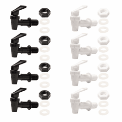 8 Stück Wasserspender Ersatzzapfen Kunststoff Getränkespender Zapfhahn Ersatzzapfen Bierhahn Wasserspender für Saft, Bierfass,Wasserspender,Herstellung von Wein(Schwarz + Weiß) Angebot bei HelloDeals