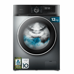 Cecotec Waschmaschine 12 kg Frontlader Bolero DressCode 12500 Inverter Steel A, 1400 U/min, Inverter Plus Motor, 16 Progr, SteamMax, Pearl Drum, Delay Start, Drum Clean, Display, Allergy Care, Stop&Go 12 Kg Stahl Angebot bei HelloDeals