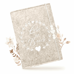 Mutterpasshülle aus Filz für Deutschen Mutterpass, Mutterpass-Schutzhülle zur Aufbewahrung von Impfpass usw,Süßes Geschenk für Schwangerinen und Zukunftige Mütter Sonne Liebe im Bauch Angebot bei HelloDeals