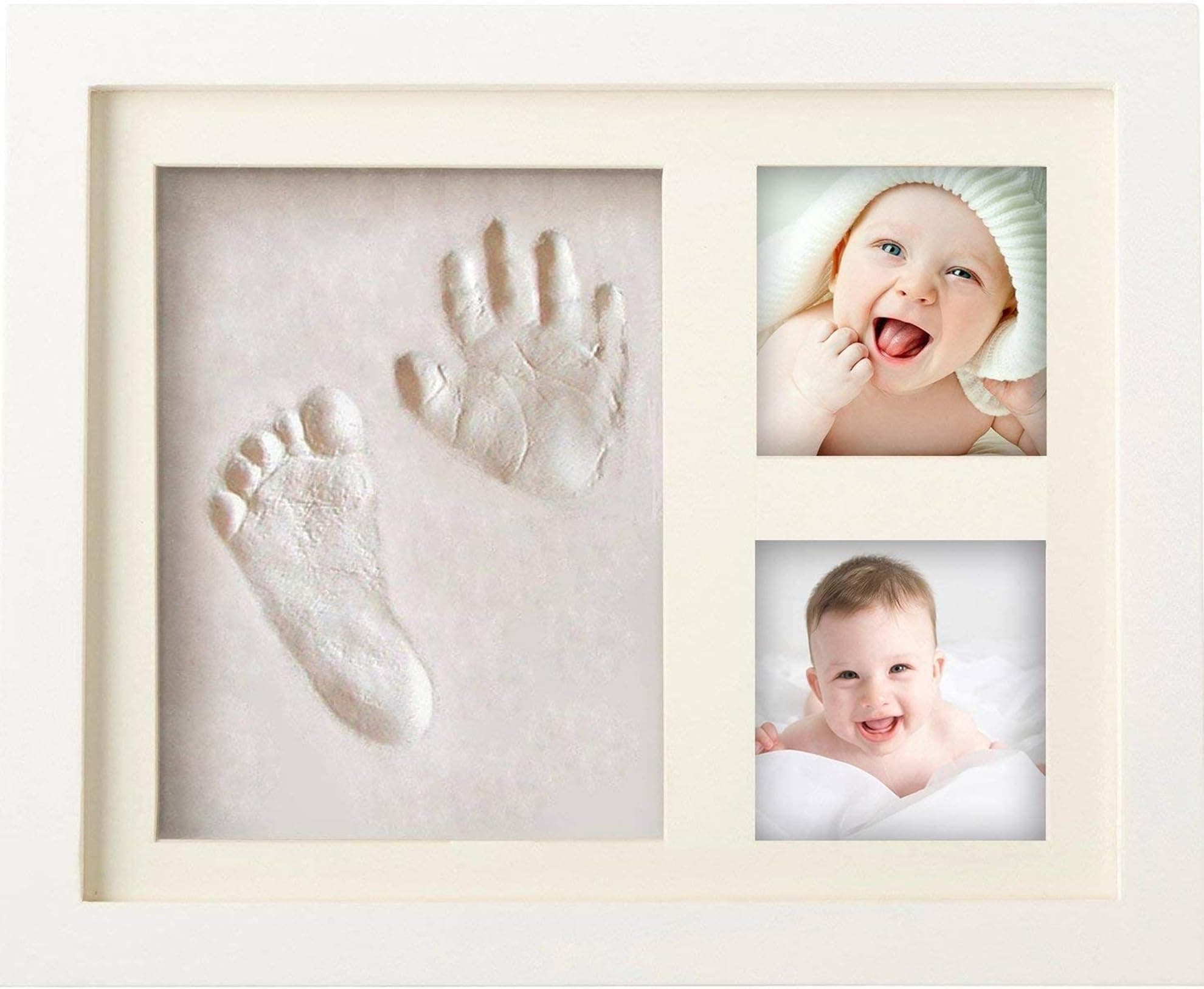 Baby Handabdruck und Fußabdruck Set, Gipsabdruck Baby Abdruck/Abdruckset mit Echtholz Bilderrahmen- Perfekte Geschenkidee für Babydusche Geschenk/Babyparty,Pfotenabdruck Set Katze/Hund Baby-Handabdruck-Set aus Ton Angebot bei HelloDeals