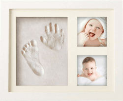 Baby Handabdruck und Fußabdruck Set, Gipsabdruck Baby Abdruck/Abdruckset mit Echtholz Bilderrahmen- Perfekte Geschenkidee für Babydusche Geschenk/Babyparty,Pfotenabdruck Set Katze/Hund Baby-Handabdruck-Set aus Ton Angebot bei HelloDeals