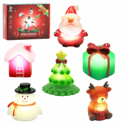 Badespielzeug Leuchtend für Kinder, 6Stück Weihnachts Badewannenspielzeug mit Licht, Baby Wasserspielzeug Ab 1 Jahr, Leuchtspielzeug für Badewanne Geschenk zu Weihnachten Angebot bei HelloDeals