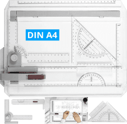 eSynic Zeichenplatte DIN A4 Zeichenbrett Einfache Multifunktions Zeichentisch A4 Schnellzeichendreieck für Studenten Designer exaktes Arbeiten Angebot bei HelloDeals