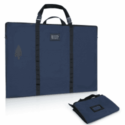 Leichte Künstler Portfolio Tasche,61 x 91,4 cm Zeichenmappe mit Tragegriff und Abnehmbarem Schultergurt, Weich Malmappen für Kunstwerke, für A1/A2 gerahmte Leinwände Marine Angebot bei HelloDeals