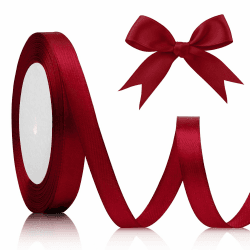 Geschenkband,Geschenkband Rot,Satinband Rot,Schleifenband 10mm Für Schleife Haare,Hochzeit,Geburtstag Geschenke Schnürung Band Burgunder/Weinrot Angebot bei HelloDeals