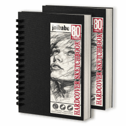 2 Stück A5 Skizzenbuch,100 g/m² Zeichenblöcke mit Spiralbindung-160 Blatt /320 Seiten-Skizzenbücher mit festem Einband-Professionnelle Zeichenbuch für Kinder & Erwachsene, Ideal für Skizzen 2PACK A5 Angebot bei HelloDeals