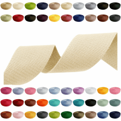Gurtband 2m 5m 10m 50m, 50 Farben, Breite 10mm 15mm 20mm 25mm 30mm 40mm 50 mm Taschengurt Polypropylen Ideal für DIY-Projekte, Handarbeiten (031) Hellcreme, 40mm x 5m 40mm x 5m (031) Hellcreme Angebot bei HelloDeals