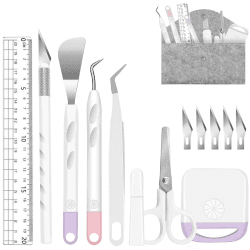 Plotter Zubehör,13 Stück Vinyl Jäten Werkzeuge für Cricut Silhouette Unkrautschaber Silhouette zubehör,Entgitterwerkzeug Plotter Werkzeuge Plotter Set,Cameos, Beschriftung, DIY Machen Farbe Angebot bei HelloDeals