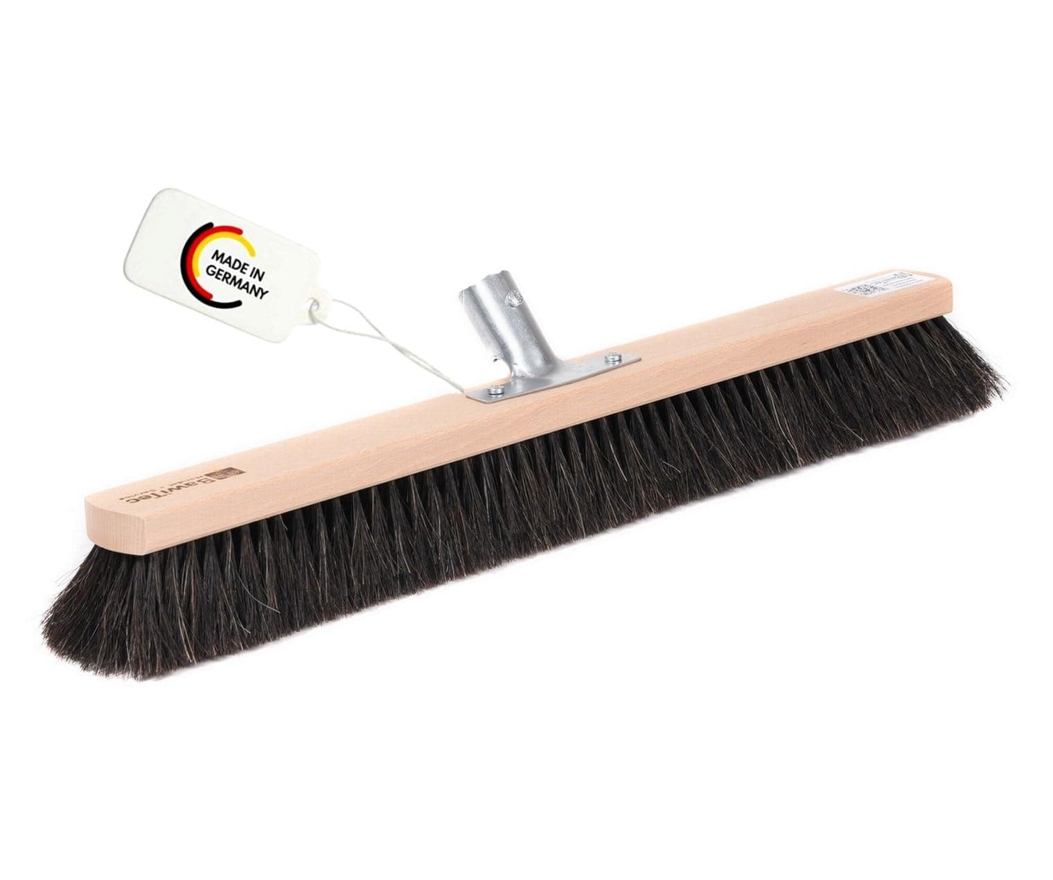 BawiTec Rosshaarbesen Besen-Länge 60cm,mit Metall-Stielhalterung Ø24mm,Rosshaar-Naturhaar-Borsten-Mischung,sehr weich,sehr Gute Staubbindung,Kehrbesen,Saalbesen,ohne Stiel,für Innen Angebot bei HelloDeals