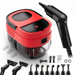 Dampfreiniger, 2500W Dampfreiniger Handgerät, Druckdampfer zum Reinigen, Mehrzweck Steamer mit Controller, Dampfreiniger für Alles, Steam Cleaner Tragbarer für Fenster, Küche, Boden, Polster Red Angebot bei HelloDeals