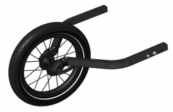 Qeridoo 14" Joggerrad für Zweisitzer 2022 | Zubehör für Fahrradanhänger | Jogger-Umrüstsatz | Laufrad-Set für sportliche Nutzung Angebot bei HelloDeals