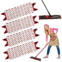 4 Stück Bodenwischer Ersatzbezug Compatible with Vileda Ultramax, Wischmopp Ersatzteile Mikrofaser, Wischbezug Waschmaschinen Geeignet Flecken Entfernen für Empfindliche Böden, Hartböden Angebot bei HelloDeals