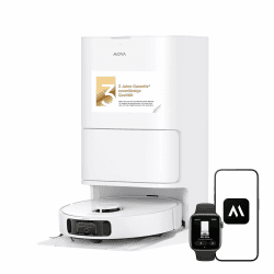 Mova E40 Ultra Saugroboter mit Wischfunktion, Autom. Leerung und 19.000 Pa, MaxiReach-Wischmopp-T., Verhedderungsfreie Seitenbürste, Eingeb. 80-ml-Wasserb, All-in-One-Station zu 75 Tage Reinigung Angebot bei HelloDeals