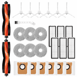 27 Stück Zubehör für Xiaomi X20+ / X10 Plus Saugroboter, Ersatzteile 6 Staubbeutel 6 Wischpad 2 Hauptbürste 6 Seitenbürsten 6 HEPA Filter 1 Reinigungsbürste X20+ 27 Stück Zubehör Angebot bei HelloDeals