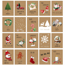 Weihnachtskarten mit Umschlag Set 20 Stück A6 Klappkarten Weihnachtskarten Set Christmas Cards für Familie, Freunde Klassiker Angebot bei HelloDeals