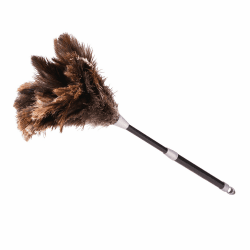 Strauß Staubwedel mit originalen Straußenfedern - Staubwischer mit Teleskopstiel für müheloses Staubwischen - Ausziehbar bis 73 cm Staubfänger Angebot bei HelloDeals