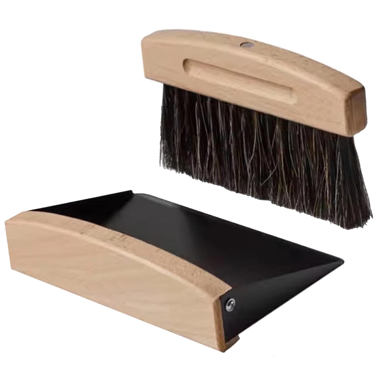 Tischbesen Besen und Kehrschaufel Set, 2 Stücke Mini Besen Tischfeger, Tischbesen und Schaufel Tischbürste Krümelbürste Kehrbesen Mehlbesen Tischkehrer für Küche Wohnzimmer (Schwarz) Angebot bei HelloDeals