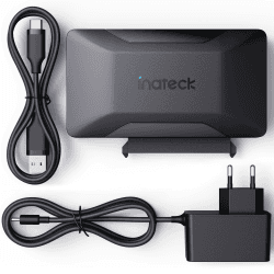 Inateck SATA USB Adapter, USB 3.2 Gen 2 Festplattenadapter für 2.5/3.5 Zoll SSD/HDD, 12V/2A Netzteil im Lieferumfang, bidirektionale Übertragung Angebot bei HelloDeals