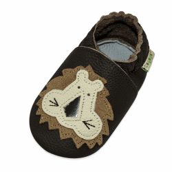SAYOYO Weicher Leder Lauflernschuhe Krabbelschuhe Babyhausschuhe Kleinkind Lederschuhe Jungen und Mädchen 2-3 Jahre Dunkelbraun Löwe Angebot bei HelloDeals