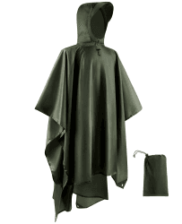 Opret Wasserdicht Regenponcho Damen Herren, Leicht Atmungsaktiv Regencape 3-in-1-Multifunktional Regenmantel Regenschutz Regen Poncho für Wandern und Camping-Navyblau Einheitsgröße Dunkelgrün Angebot bei HelloDeals