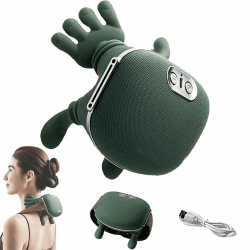 4D NackenmassagegeräT Kabellos, Neck and Cervical Massage, MassagegeräT 4D HäNde, 3 Massagegrade & 2 Temperaturstufen, NackenmassagegeräT Mit WäRme, Geschenke FüR Familie & Freunde Angebot bei HelloDeals